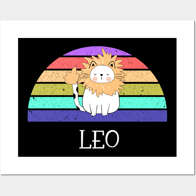 Cat Horoscope LEO Wall Art by kooicat